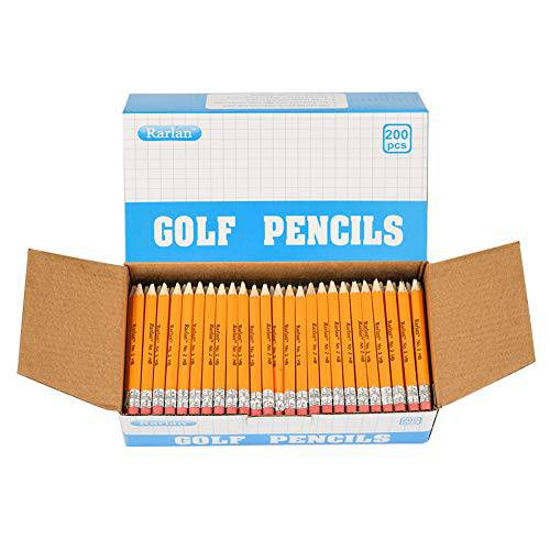 Rarlan  골프 연필 지우개, 2 HB, Pre-Sharpened, 200 Count 클래스팩