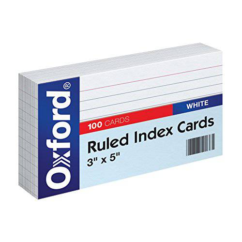 Oxford 줄이있는 인덱스 카드 3 X 5 화이트 100-Pack 31