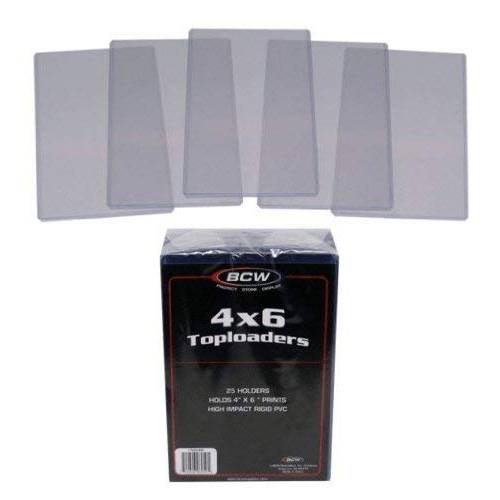 BCW (25) 4x6 포스트 카드&  포토 Topload 홀더 - 단단한 플라스틱 커버 브랜드
