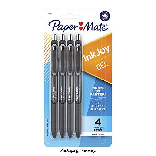 Paper Mate  잉크 Joy 개폐식 젤펜, 잉크펜,  굵은심 (1.0mm), 블랙 (2061416)