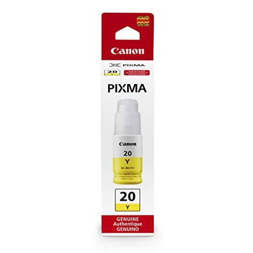 Canon GI-20 Yellow 잉크 병, 호환가능한 to PIXMA G6020 and G5020 메가탱크 프린터