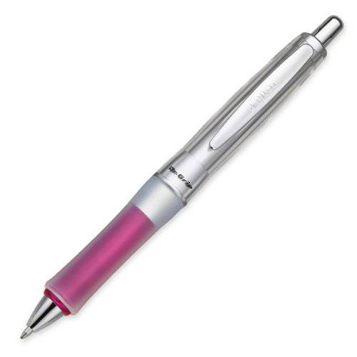 PILOT Dr. 그립 센터 of 중력 리필가능&  개폐식 볼펜, 미디엄 포인트, 핑크 그립, 블랙 잉크, 싱글 펜 (36182)