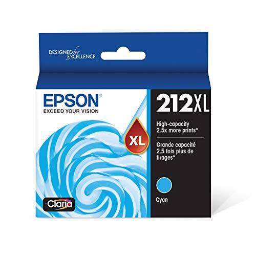 Epson T212 Claria 하이 용량 카트리지 잉크 - Cyan (T212XL220-S)