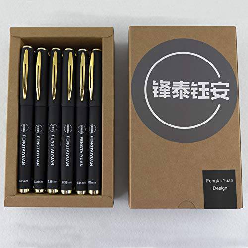 Fengtaiyuan R038P18 젤펜, 잉크펜 레드 잉크 0.38mm Writting Pens,펜 부드러운 울트라 파인 18 팩 0.38mm-Red