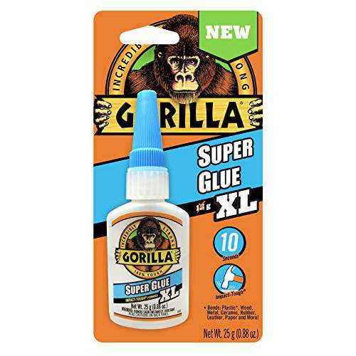 Gorilla 슈퍼 글루,접착제 XL 25 그램 클리어 팩 1 7400202