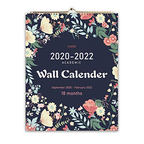 2021 Calendar-18 먼슬리 벽면 달력 두꺼운 용지,종이, 라지 벽면 달력 11x14 인치, 다양한,생생한 September 2020- February 2022…