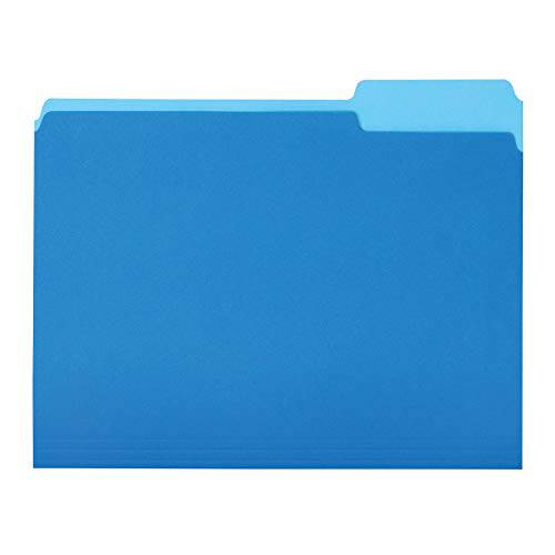 AmazonBasics 화일,파일 폴더,홀더,화일홀더 레터 사이즈 1 3 Cut 탭 블루 36-Pack