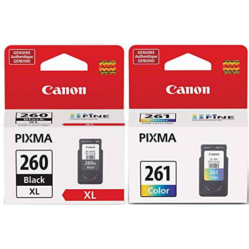 Canon PG-260 XL 블랙 잉크카트리지, 프린트잉크+ CL-261 컬러 잉크카트리지, 프린트잉크