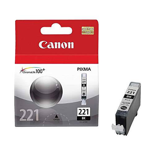 Canon 2946B001 OEM 잉크 - (CLI-221BK) iP3600 iP4600 iP4700 MP540 MP550 MP560 MP620 MP630 MP640 MP980 MP990 MX860 MX870 블랙 잉크 탱크