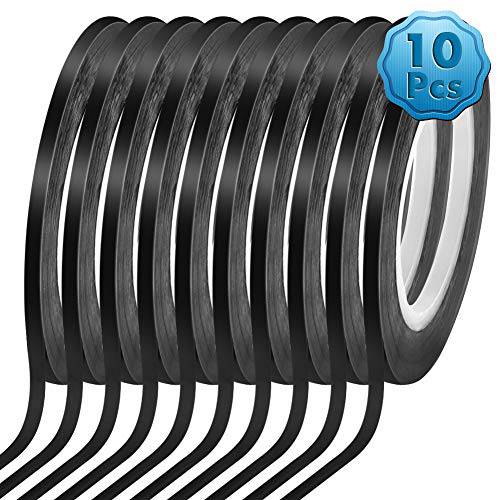 Cridoz 10 Rolls 1/ 8 Pinstripe 테이프 화이트보드 테이프 화이트보드 Thin 테이프 라인 Pinstriping 그래픽 차트 라인 그리드,격자무늬 마킹 테이프, 108 Feet Per 롤