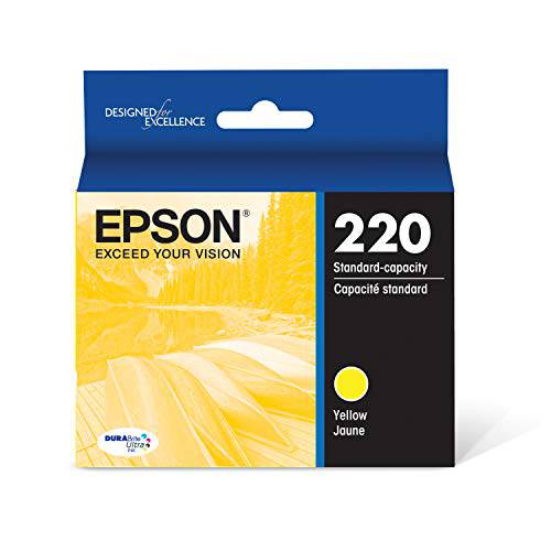 Epson T220420 DURABrite 울트라 Yellow 스탠다드 용량 카트리지 잉크 (WF-2760, WF-2750, WF-2660, WF-2650, WF-2630, XP-424, XP-420, XP-320)