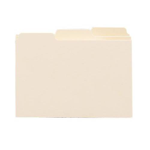 Smead  카드 가이드, 플레인 1/ 3-Cut 탭 (공백), 6W x 4H, Manila, 100 per 박스 (56030)