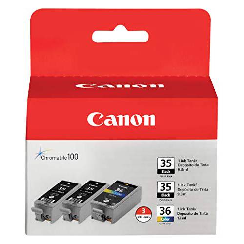 Canon PGI-35/ CLI-36 2 블랙 and 1 컬러 밸류 팩 호환가능한 to iP100, iP110