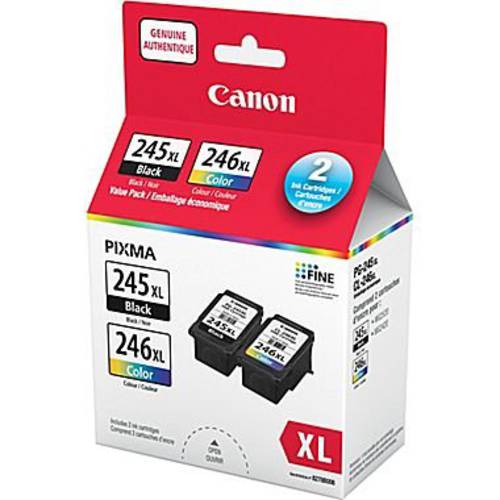 Canon PG-245XL/ CL-246XL Original 블랙&  컬러 잉크 카트리지, 콤보