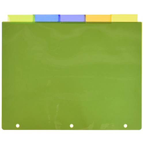 Avery 5-Tab 플라스틱 바인더 디바이더, 삽입가능 다양한색 큰 탭, 3 세트 (11900)