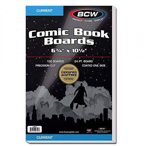 BCW Current Comic 북 백킹 보드 500 Count, Comic 스토리지