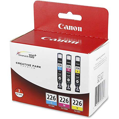 Canon CLI226 3 컬러 멀티 팩 호환가능한 to iP4820, MG5220, MG5120, MG6120, MG8120, MX882, iX6520, iP4920, MG5320, MG6220, MG8220, MX892 (CLI-226 3 컬러 팩)