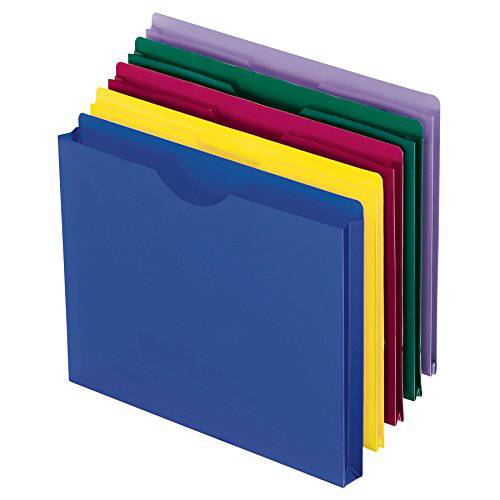 Pendaflex 투명 폴리 화일,파일 자켓, 레터 사이즈, 다양한 컬러, 10 per 팩 (50990)