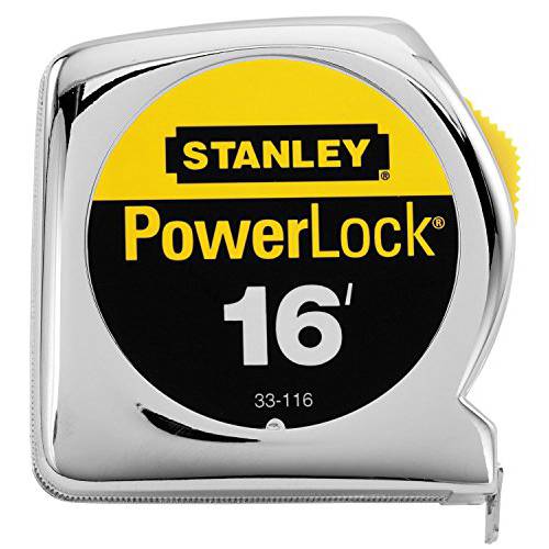 Stanley  수공구 33-116 3/ 4 X 16’ PowerLock 프로페셔널 테이프 치수, 측정