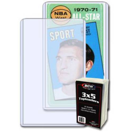 BCW  톨 ( 3 X 5 ) Topload 홀더 (25 홀더/ 팩 - 클래식 3x5 사이즈) 톨 농구, 축구, Widevison, Non-sport&  스포츠 트레이딩 카드 탑 Load - Sportcards 카드 수집 도구