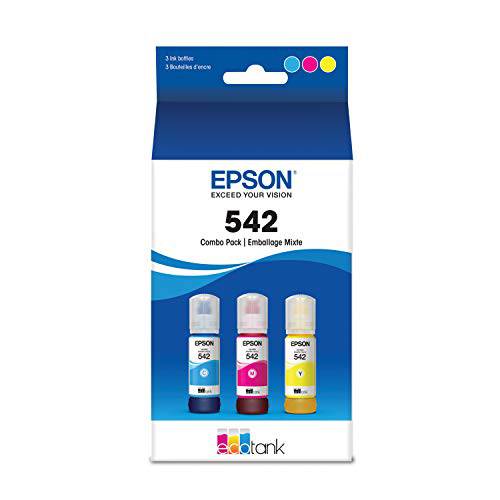 EPSON T542 EcoTank 잉크 Ultra-high 용량 병 컬러 콤보 팩 (T542520-S) 셀렉트 Epson EcoTank 프린터