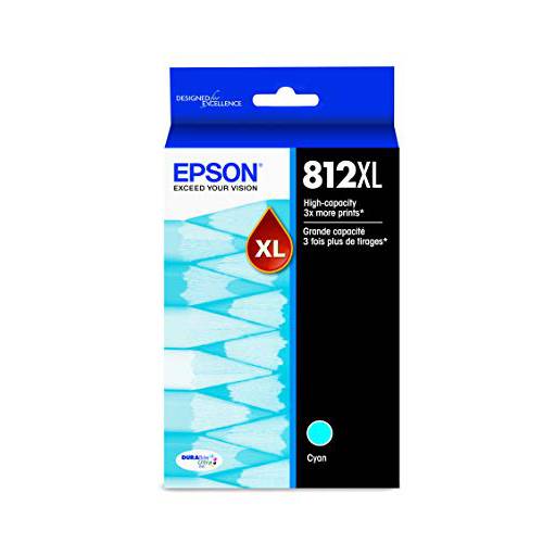 EPSON T812 DURABrite 울트라 잉크 하이 용량 Cyan 카트리지 (T812XL220-S) 셀렉트 Epson Workforce 프로 프린터