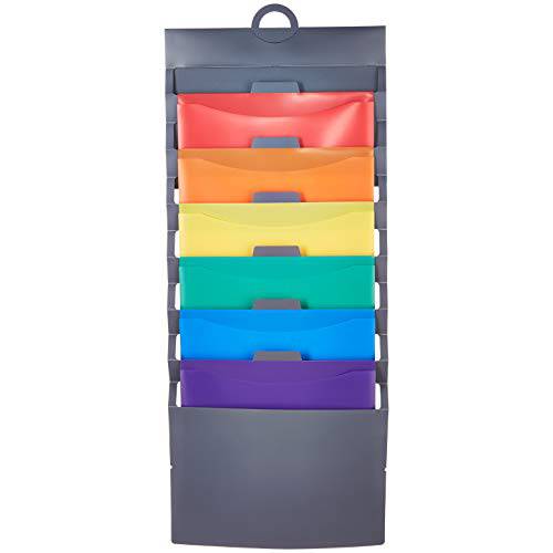 아마존 Basics 걸수있는 6 포켓 화일폴더, 파일폴더 - 다양한색