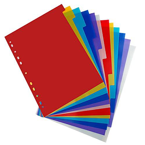12 탭 디바이더 바인더, 다양한색 탭 맞춤형 테이블 of Contents 양면 탭 바인더 디바이더 2/ 3/ 4/ 11 링 바인더 (20.8×29.5 cm)