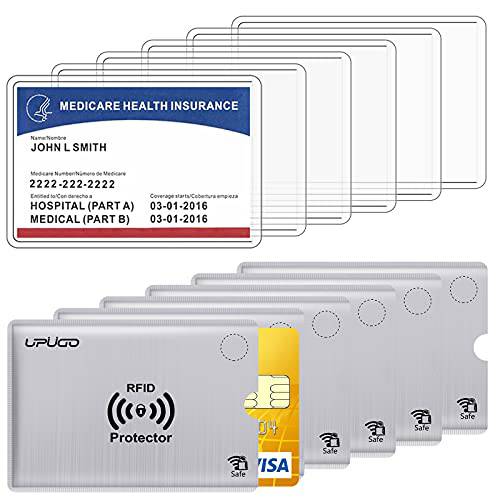 6 팩 New 메디케어 카드 보호 커버 and 6 팩 RFID 차단 카드 커버 보험, Social, 세큐리티, Metro, 특허, 신용 카드