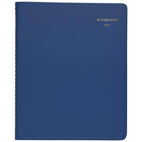 2022 먼슬리 플래너, 다이어리 by AT-A-GLANCE, 7 x 8-3/ 4, 미디엄, 패션 컬러, 블루 (7012420)