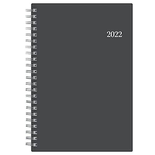 블루 Sky 2022 위클리&  먼슬리 플래너, 다이어리, 5 x 8, 플렉시블 커버, 스프링철, Passages (100010-22)