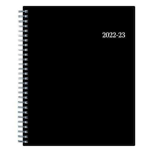 블루 Sky 2022-2023 Academic Year 먼슬리 플래너, 다이어리, 8 x 10, 플렉시블 커버, 스프링철, Enterprise (130615-A23)