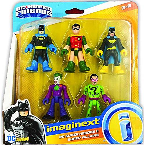 Fisher-Price Imaginext DC Heroes and 슈퍼 빌런 액션 피규어 5-Pack