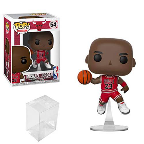Funko  팝 농구: NBA 시카고 Bulls 마이클조던 비닐 피규어 번들,묶음 1 PopShield 팝 박스 보호