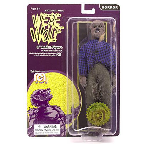 Mego Action Figures 8” New Mego 늑대 인간 - 풀 바디 Flock 한정판 Collector’s 아이템