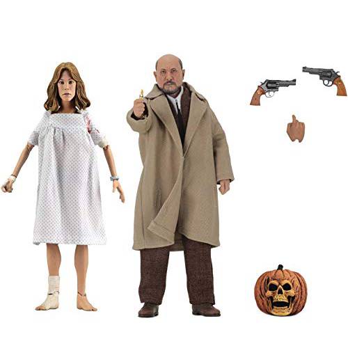 NECA  할로윈 2 (1981): Dr Loomis& Laurie Strode 8 인치 Clothed 액션 피규어 2Pack