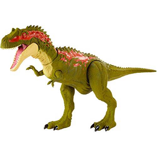 Jurassic World Massive Biters Albertosaurus Larger-Sized 공룡 액션 피규어 Tail-Activated 스트라이크 and 씹기 액션, ,  움직일수있는 관절, Movie-Authentic 디테일 Ages 4 and Up (GVG67)